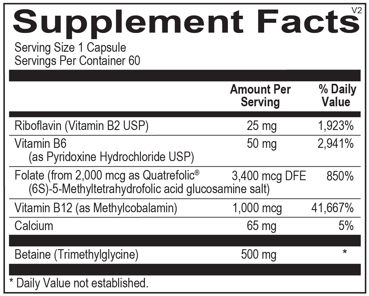 Ortho Molecular Methyl CpG Cardiovascular Health 60 capsules